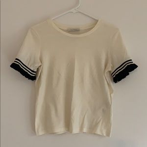 Zara black and white stripe tee